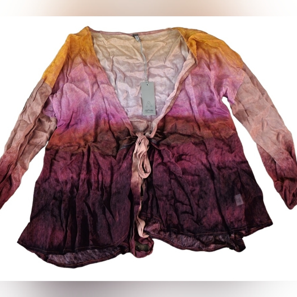 Monkees Boutique Erica Wrap Top Sunset S NWT